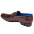 Men's Belvedere Bruno Calfskin & Ostrich Leg Buckle Loafer In Burgundy