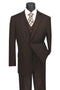 Brown Pinstripe Suit - Stripe Suit For Men - Banker Business Suit