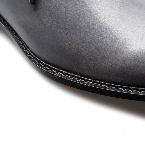 Barbaro Grey/Black Two-Tone Calfskin Whole-Cut Oxford Shoes by Mezlan – Handcrafted in Spain
