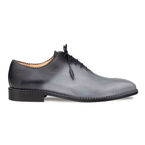 Barbaro Grey/Black Two-Tone Calfskin Whole-Cut Oxford Shoes by Mezlan – Handcrafted in Spain