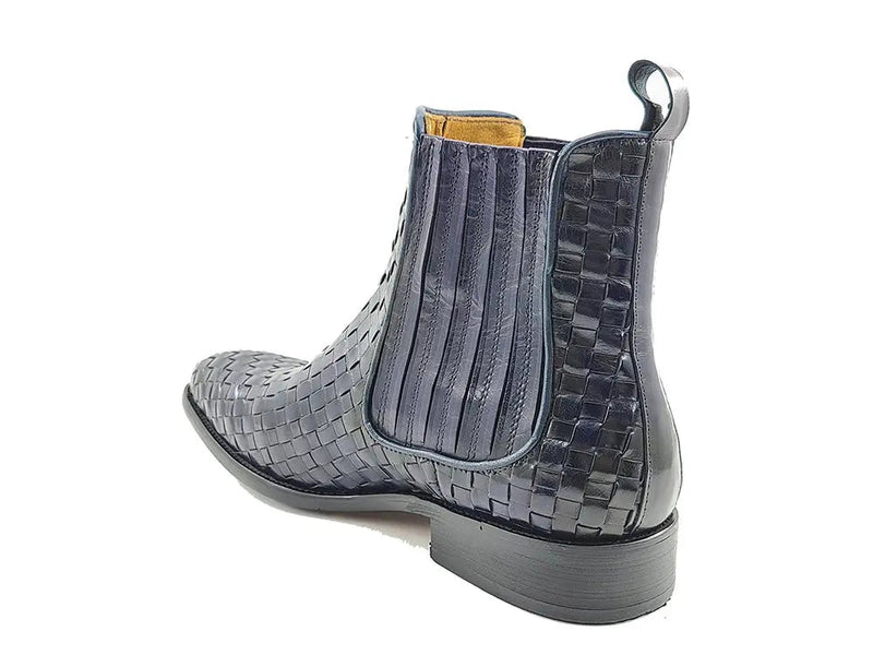 Carrucci Basket Weave Leather Chelsea Boot