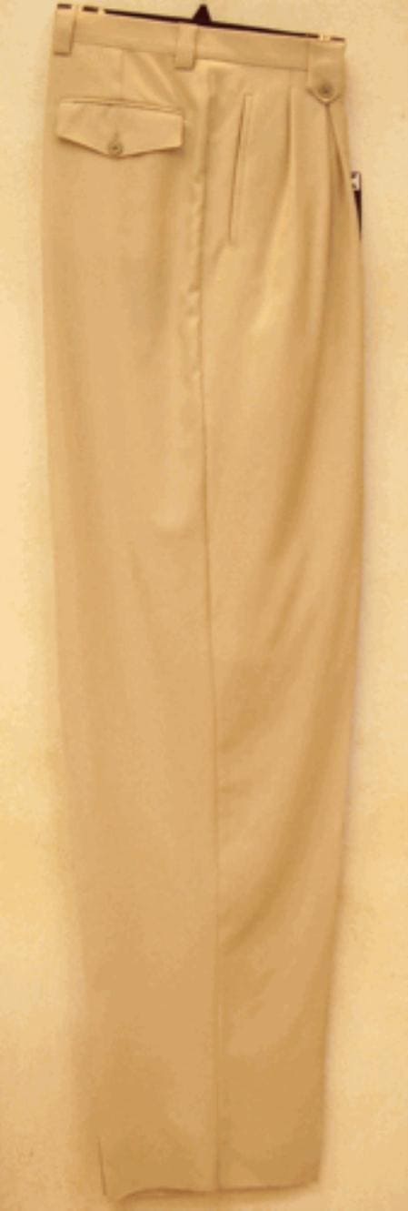 Mens 48 Pleated Dress Pants Mizzani Pleated Super 120'S - AlbertoNardoniStore