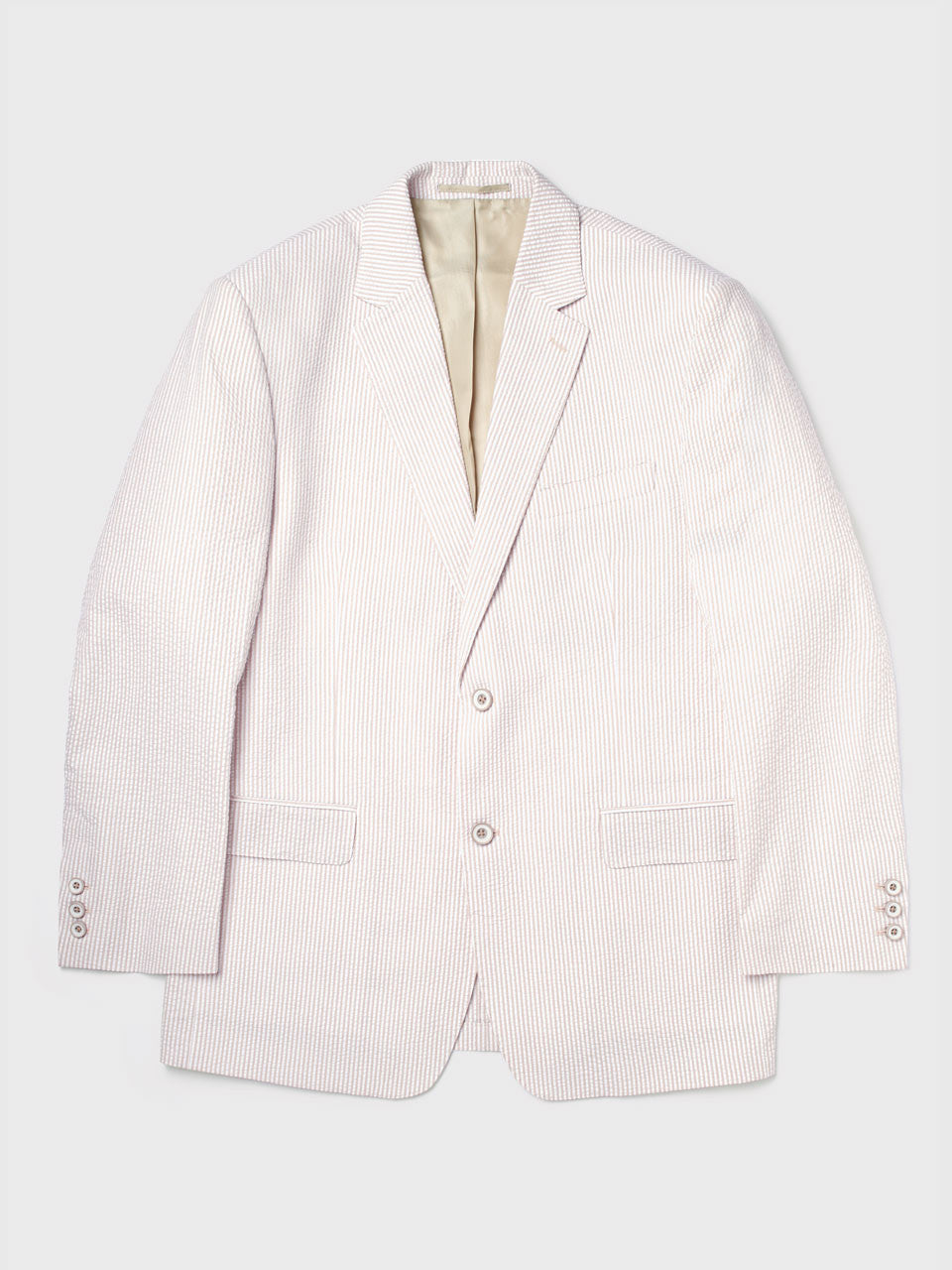 Natural Striped Seersucker Jacket