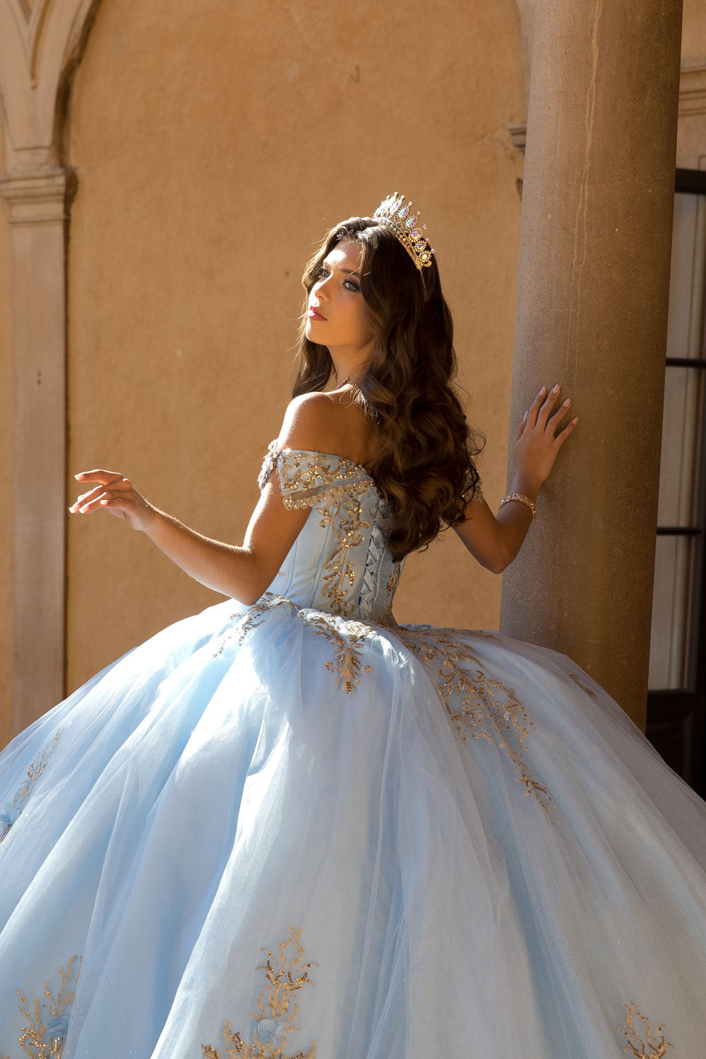 Off Shoulder Ball Gown by Bella Princess PQ1068