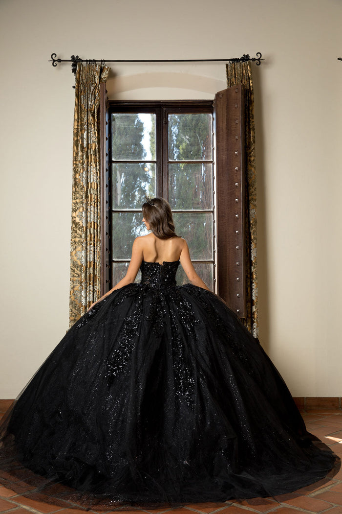 Applique Corset Ball Gown by Bella Princess PQ1070