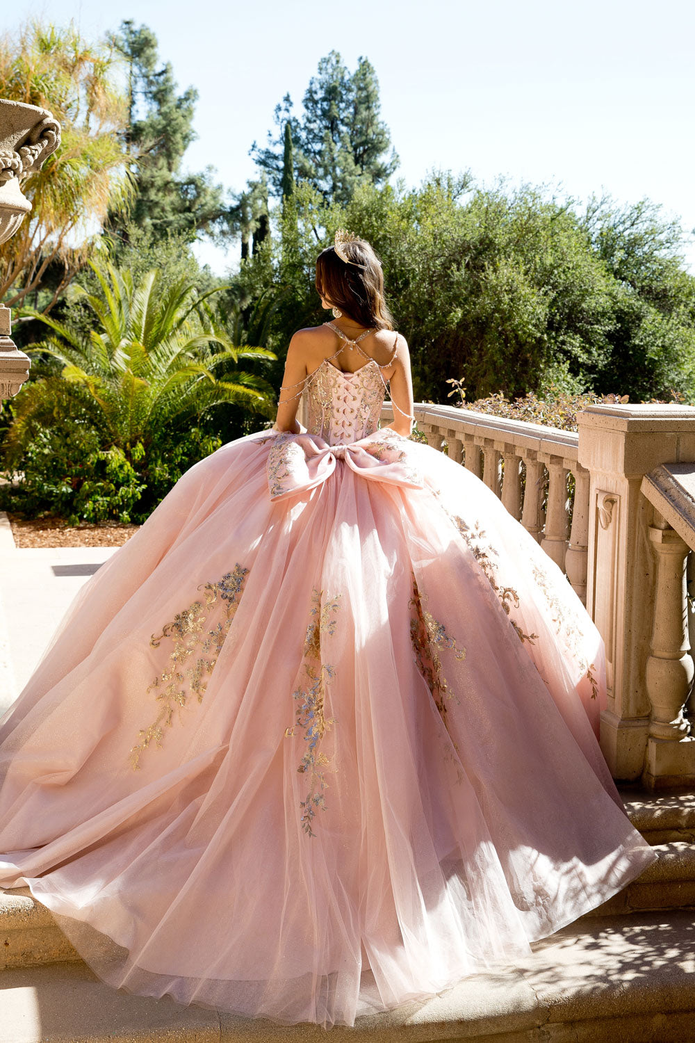 Beaded Off Shoulder Ball Gown by Bella Princess PQ1076