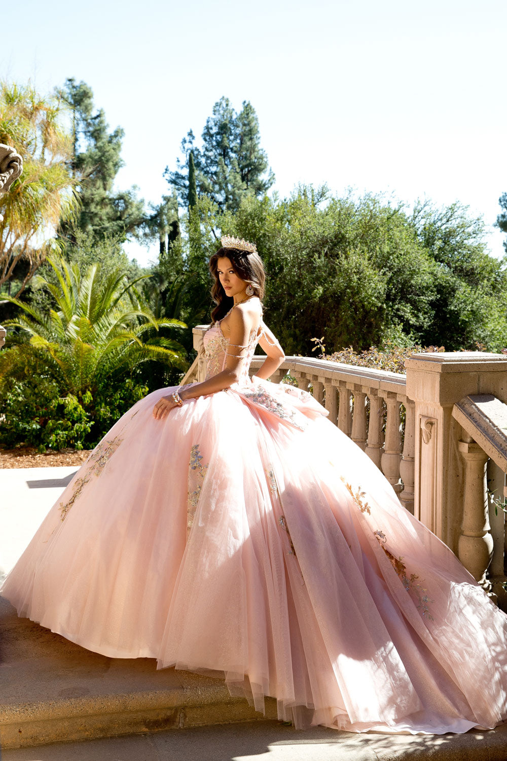 Beaded Off Shoulder Ball Gown by Bella Princess PQ1076