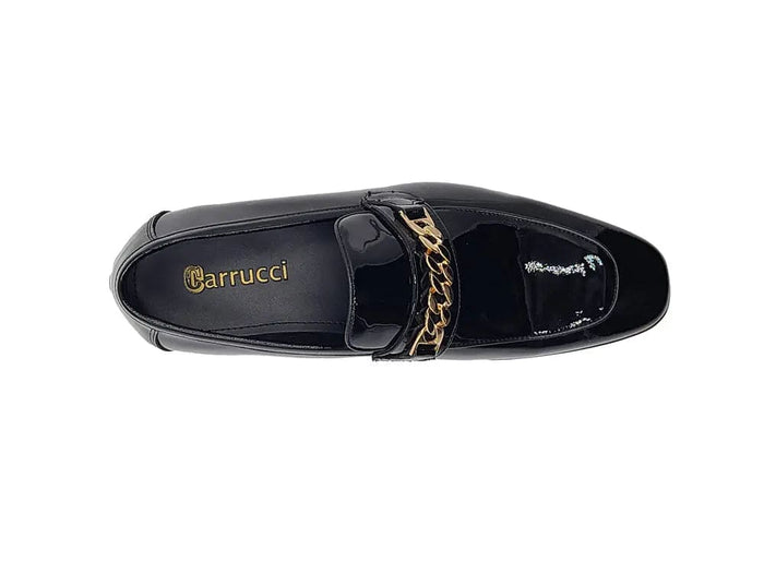 Carrucci Beveled Squared Toe Patent Leather Loafer