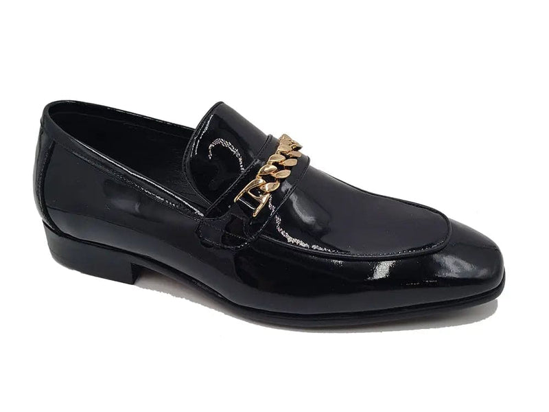 Carrucci Beveled Squared Toe Patent Leather Loafer