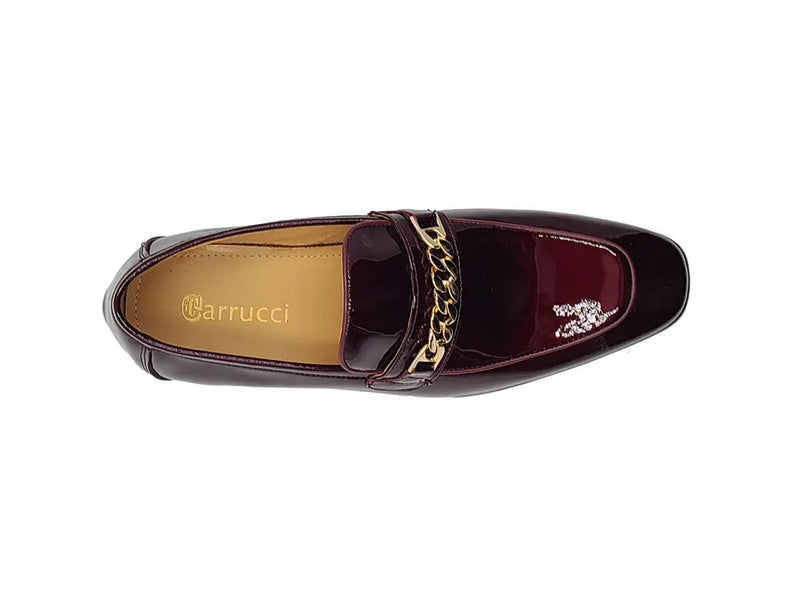 Carrucci Beveled Squared Toe Patent Leather Loafer
