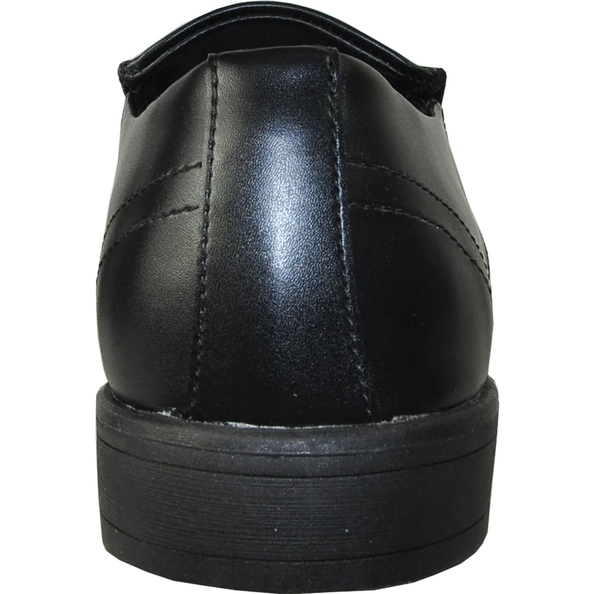 Bravo Mens Plain Pointy Square Toe Dress Loafer in Black - Men's Dress Shoes