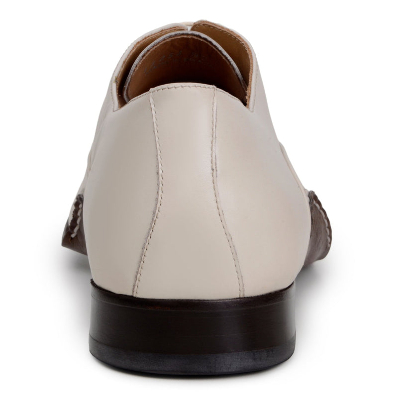 Belvedere Bianca: Light Bone Alligator Leather Luxury Shoe