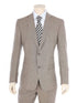 Tan Linen Suit - Dark Tan and Taupe Big and Tall Linen Suit