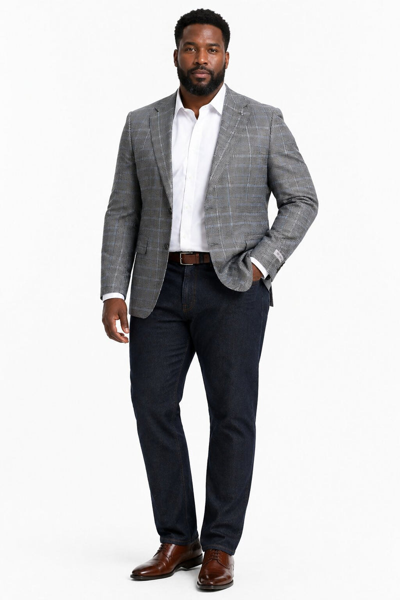 Stacy Adams Men's Hybrid Fit Sport Coat - Windowpane Plaid