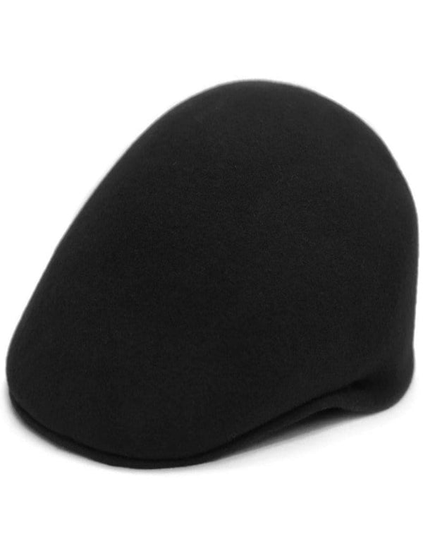 Black Dress Hat 1920s Fedora Style - Mens Classic Wool English Cap Dress Hats in Black