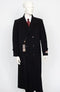 Mens Black Overcoat - Black Double Breasted Overcoat - Full length Black Topcoat in Australian Wool Fabric in 7 Colors