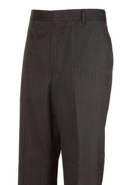 Mens Black Pinstripe Dress Pants - Stripe Slacks - Formal Dressy Occasion Wear