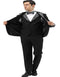 Black Prom Tuxedo - Perfect Wedding Suit Vested Rhinestone Lapelled