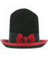 Black and Red Dress Hat 1920s Fedora Style - Men's Classic Two Tone Trilby Fedora Dress Hat in Black and Red