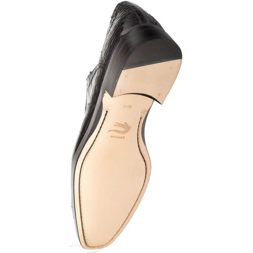 Men’s Genuine Alligator Black Derby Lace-Up Shoes by Mezlan – Luxury Exotic Leather Made in Spain