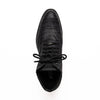 Marco Di Milano Leoni Oil Black Caiman Crocodile Lace-Up Boots