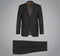 Renoir Clothing - Renoir Suit - Renoir Fashion - Super 140s Wool 2-Button Classic Fit Black Renoir Suit