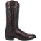 Dan Post Men's Milwaukee cowboy boot: Cherry black leather, 13" shaft with detailed stitching. Round toe, stacked heel. Features pull tabs for easy wear.