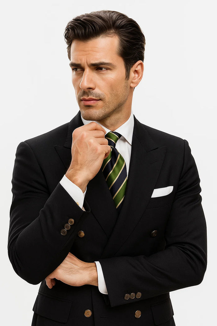 Black Double Breasted Suit