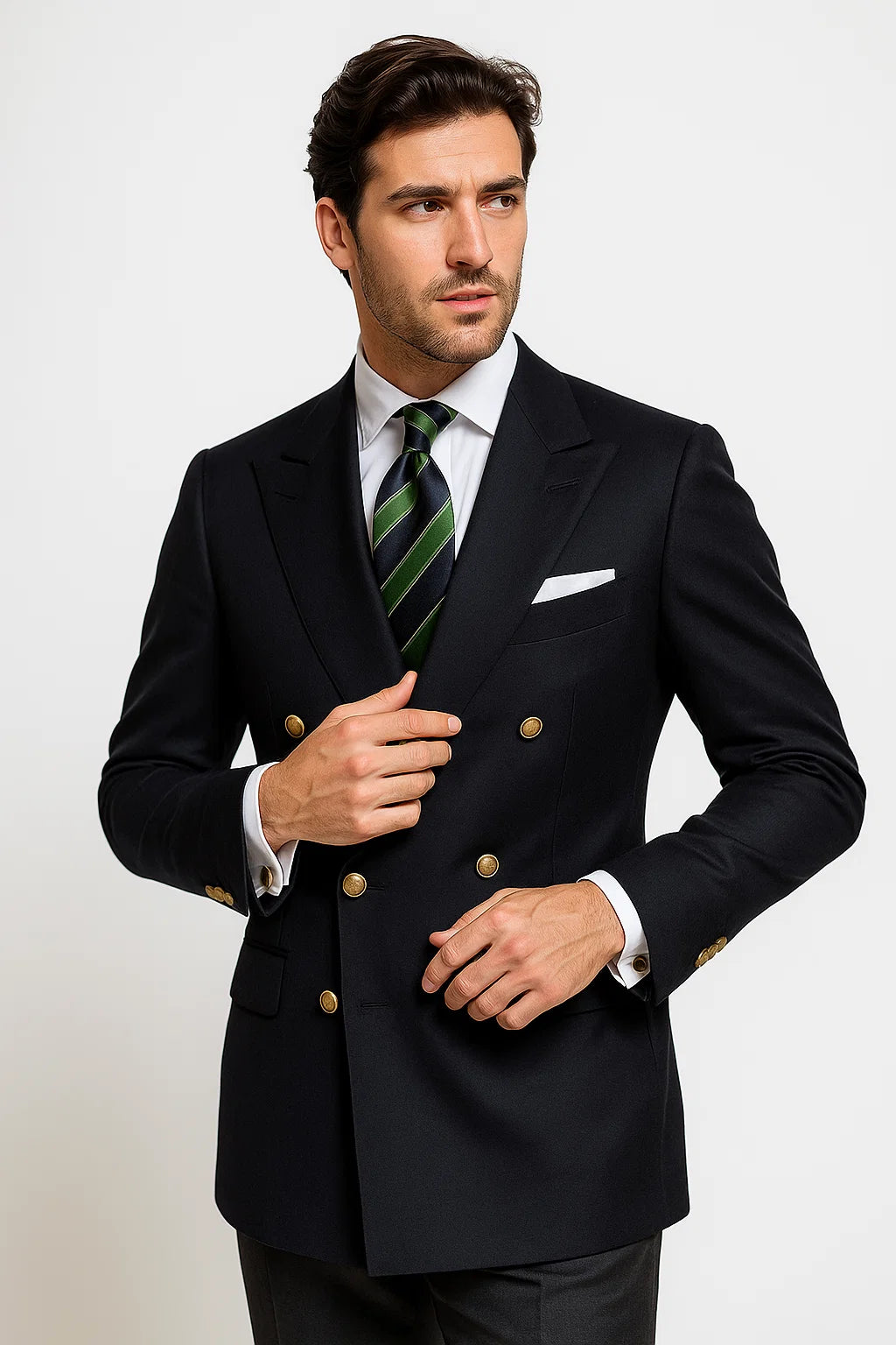 Black Double Breasted Suit