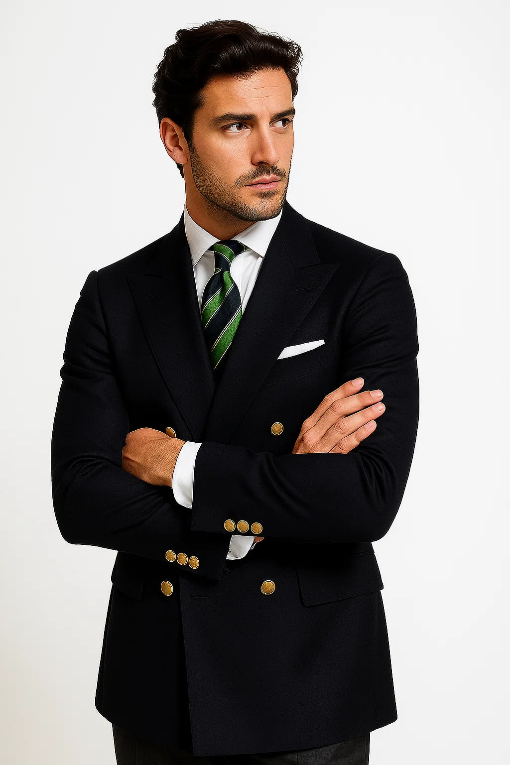 Black Double Breasted Suit