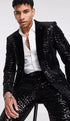 Mens Gold Sequin Tuxedo Blazer