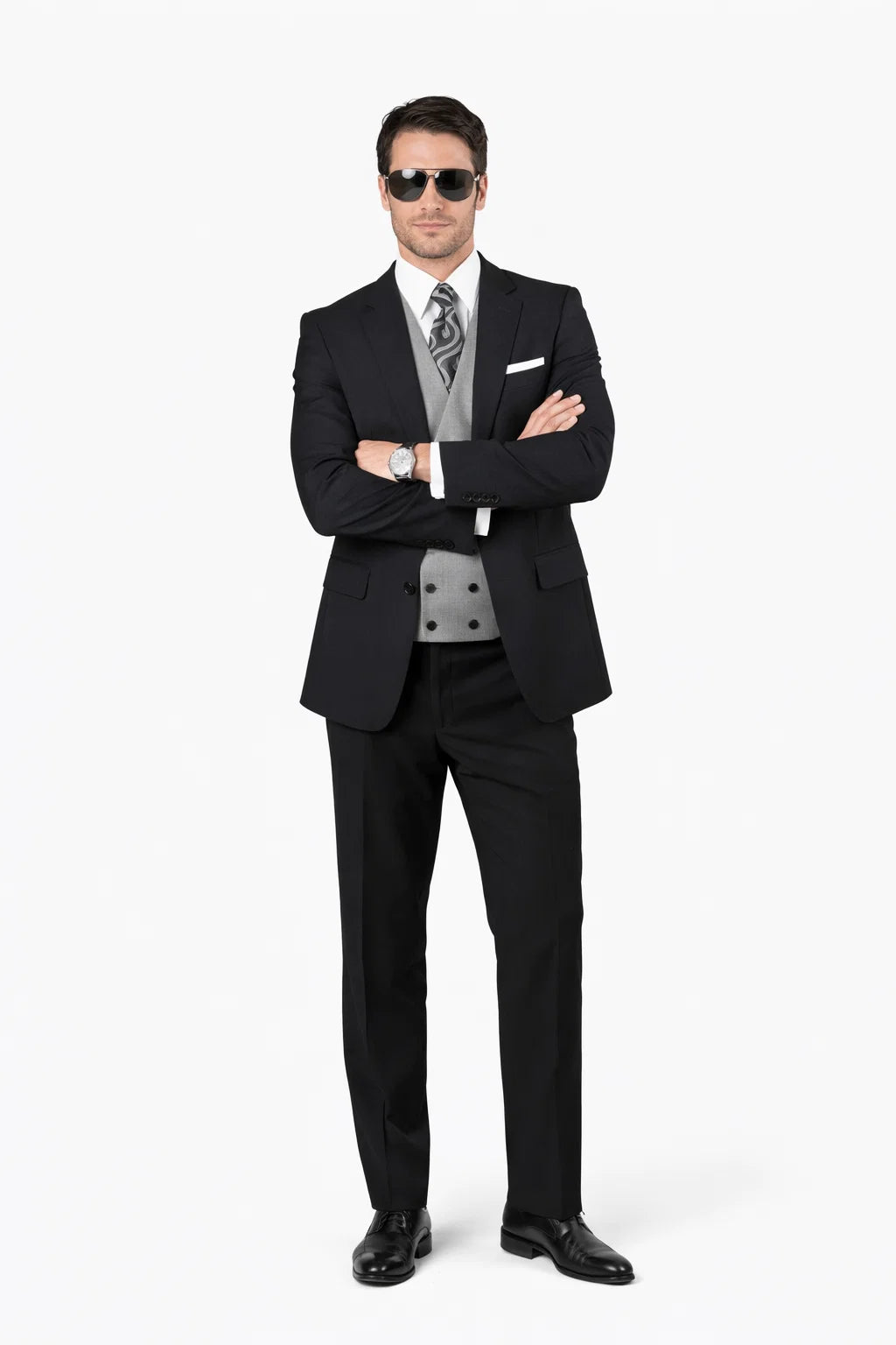 Black Suit Gray Vest | Alberto Nardoni Black Suit Gray Vest | Alberto Nardoni