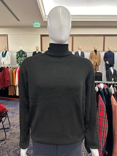 Turtleneck Sweater - Slim Black Color