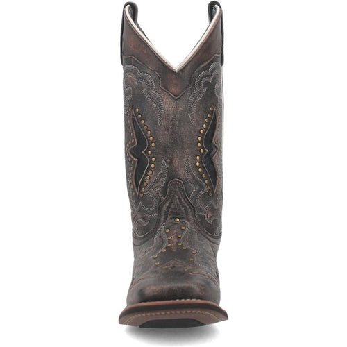 Laredo Spellbound Black Tan Broad Square Toe Women Boots
