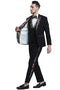 Men's One Button Vested Prom & Black Wedding Tuxedo