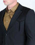 Men's Western Black Suit Sport Coat with Suede Yokes and Elbow Patches