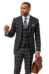 Black Windowpane Suit