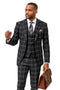 Black Windowpane Suit
