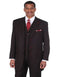 Mens Vintage Vested Gangster Bold Pinstripe Fashion Black and Red Suit