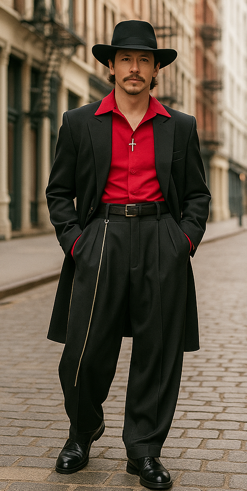 Mens Zoot Suit in Solid Black Available in 7 Colors