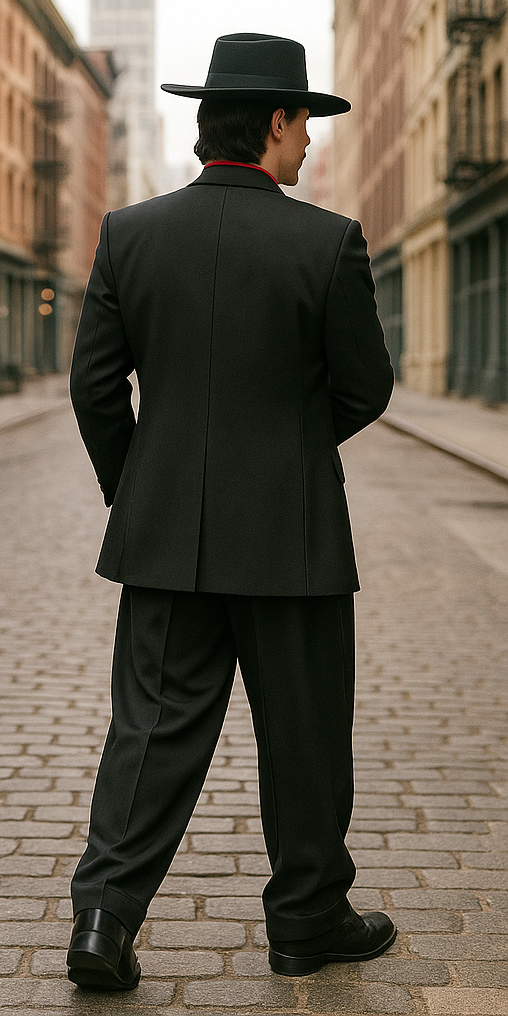 Mens Zoot Suit in Solid Black Available in 7 Colors