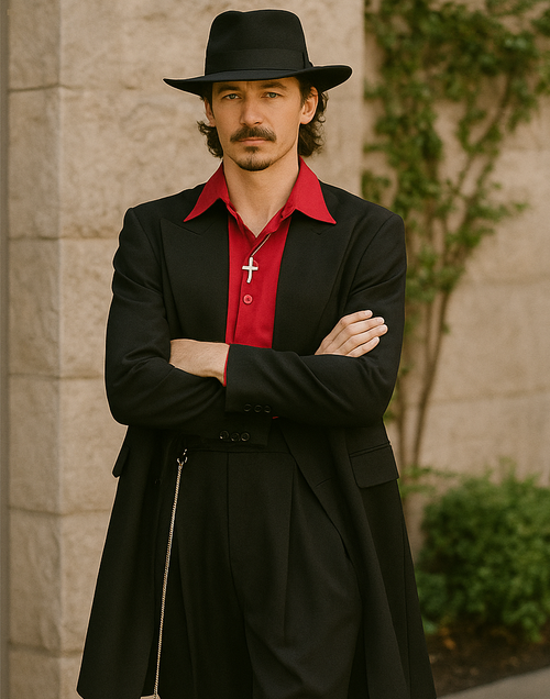 Mens Zoot Suit in Solid Black Available in 7 Colors