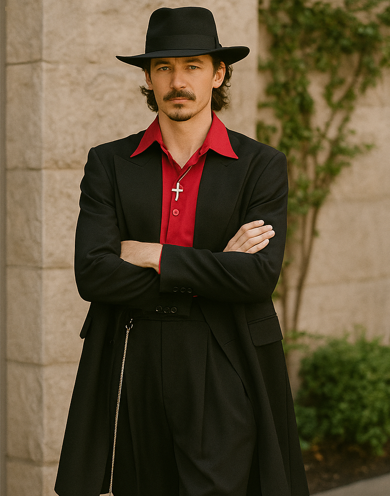 Mens Zoot Suit in Solid Black Available in 7 Colors