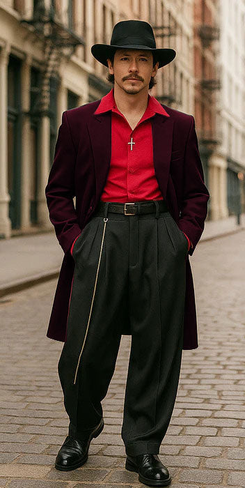 Mens Zoot Suit in Solid Black Available in 7 Colors