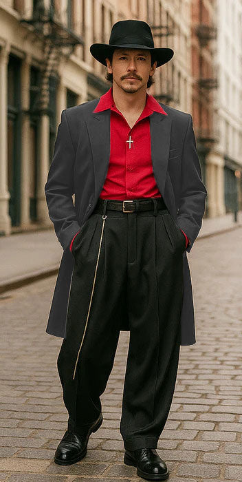 Mens Zoot Suit in Solid Black Available in 7 Colors