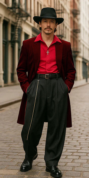 Mens Zoot Suit in Solid Black Available in 7 Colors