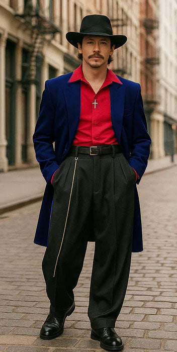 Mens Zoot Suit in Solid Black Available in 7 Colors