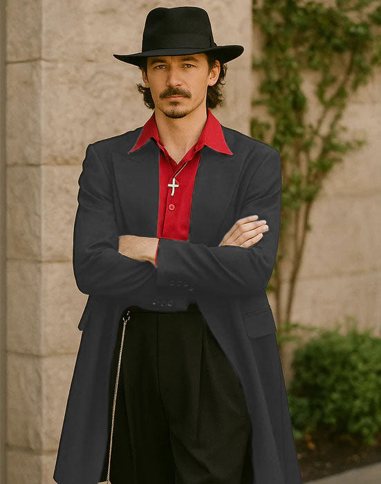 Mens Zoot Suit in Solid Black Available in 7 Colors