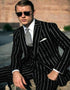 Black and Gold Stripe Suit - Vested Suit