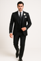 Leonardo Collection - Slim Fit Tuxedo 2 Buttons 3 Piece Suit Black